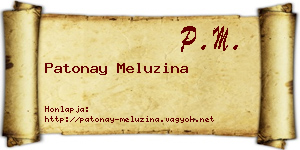 Patonay Meluzina névjegykártya